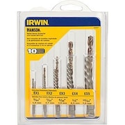 IRWIN 10 Pc. Set Spiral Flute Screw Extractors w/Cobalt Drill Bit 11117